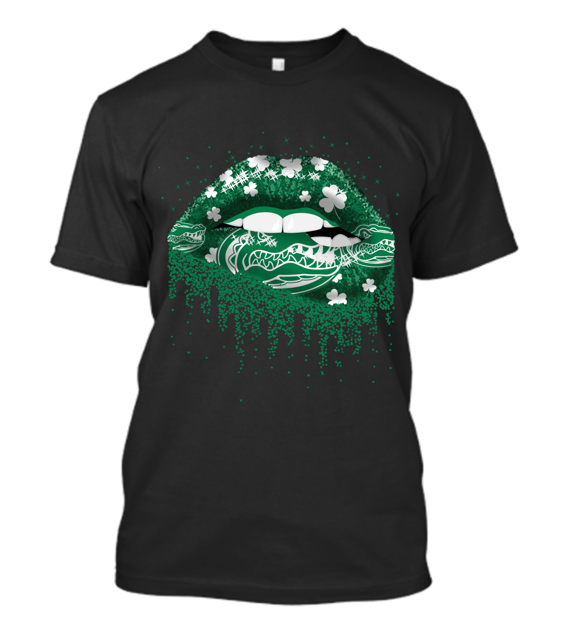 Florida Gators Lips With Green Shamrock St. Patrick’s Day T-Shirt