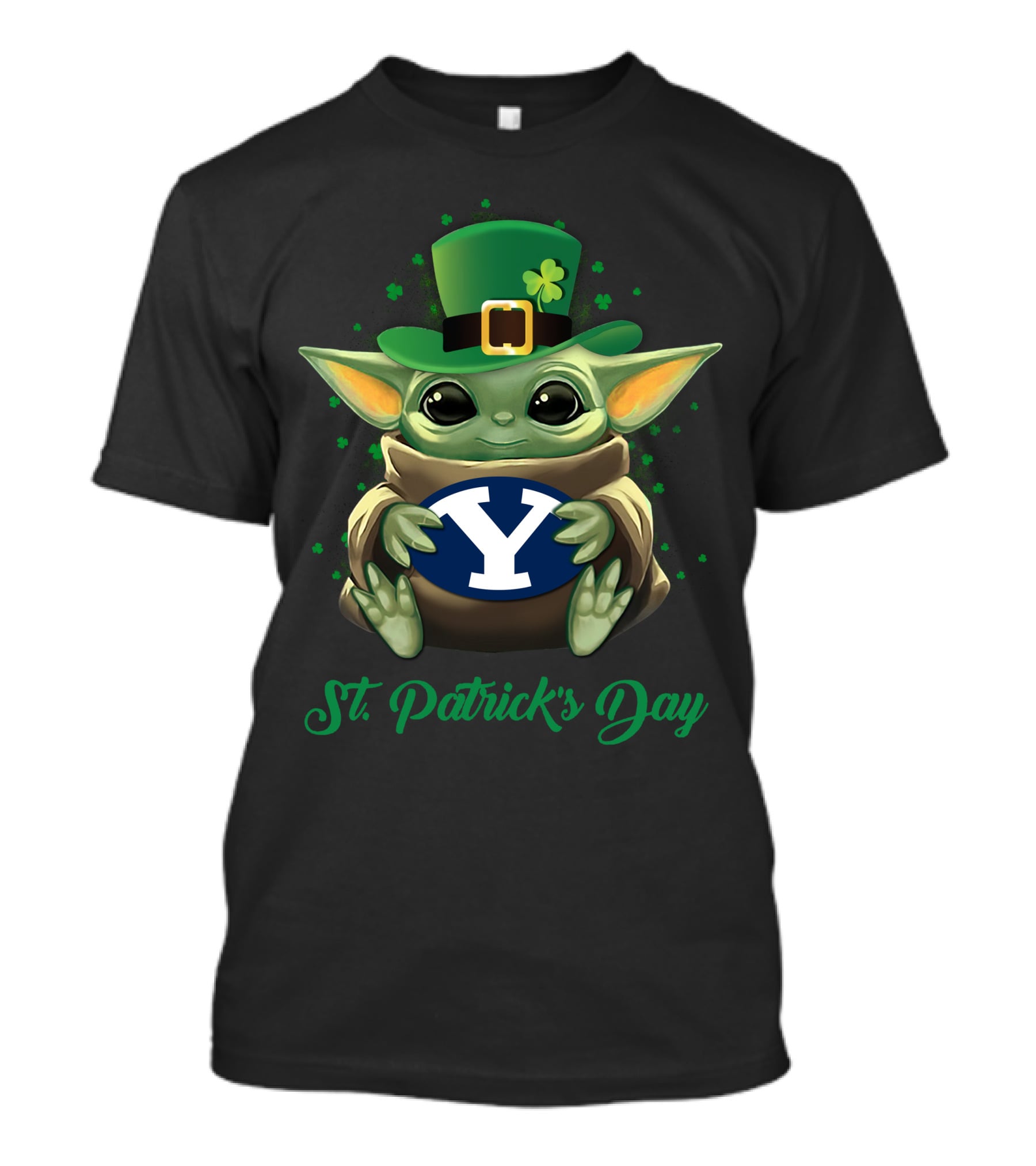 BYU Cougars Baby Yoda St. Patrick's Day T-Shirt