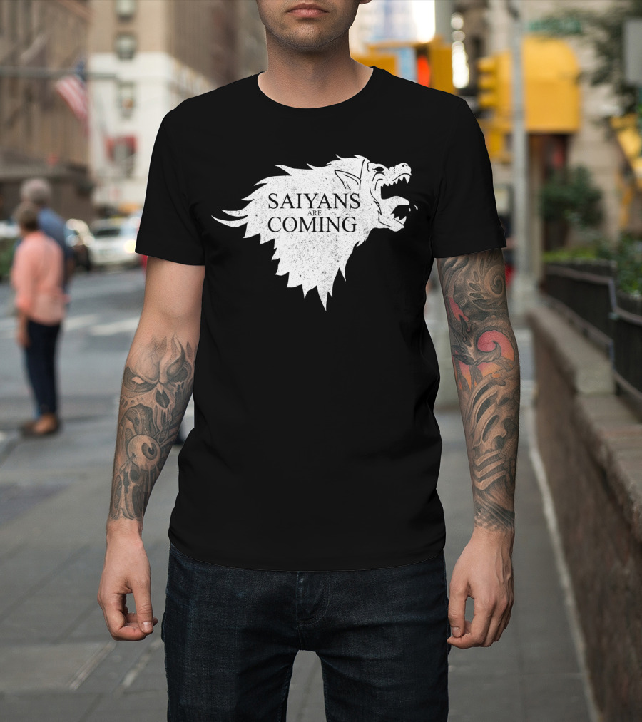 Saiyans Are Coming Direwolf Emblem T-Shirt