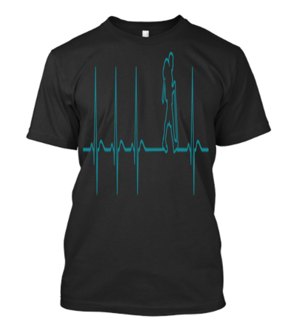 Hiking Heartbeat Climbing Mountains Fun Cool Adventure T-Shirt