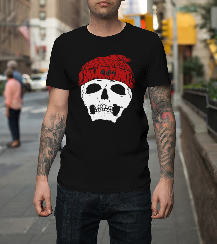 904 Skull Red Beanie T-Shirt