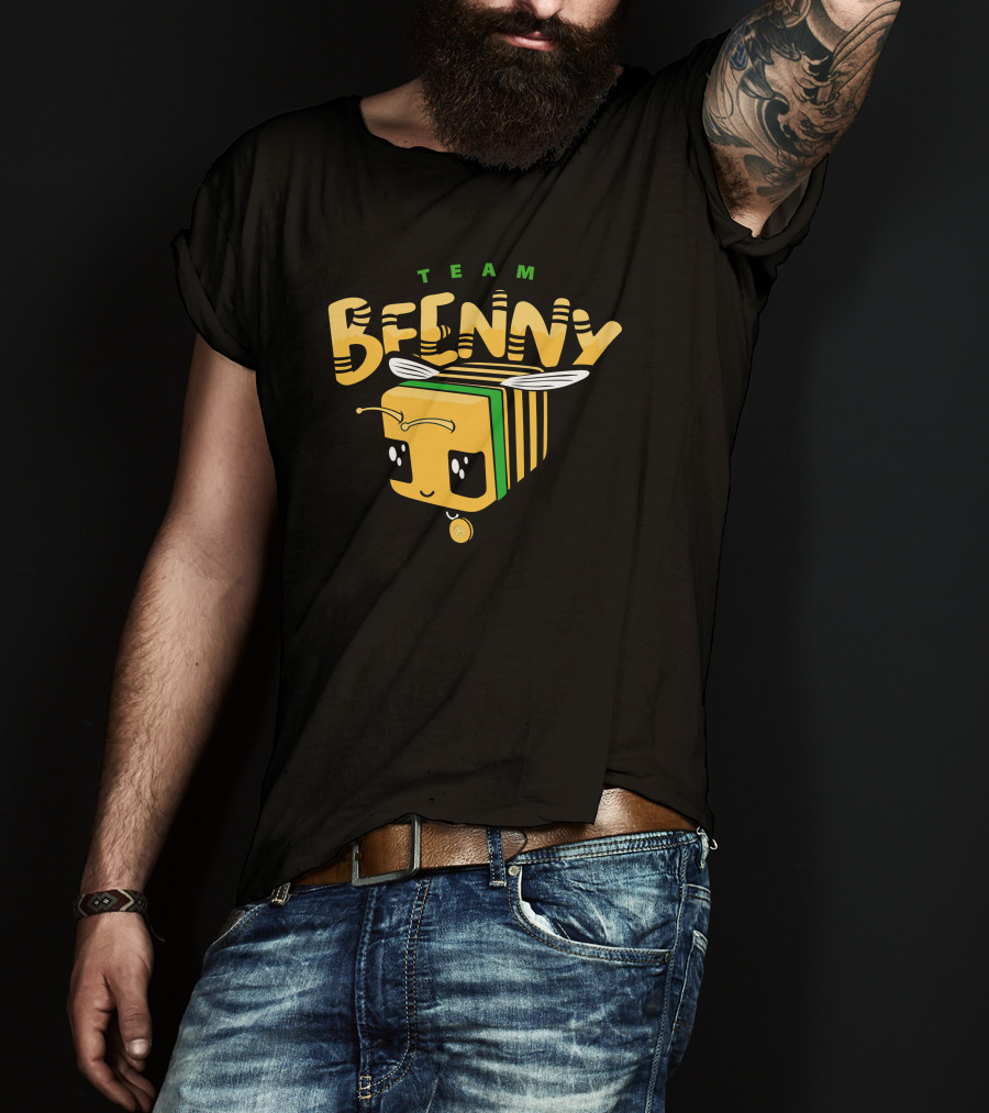 TEAM BEENNY Cute Bumblebee Cube Character T-Shirt