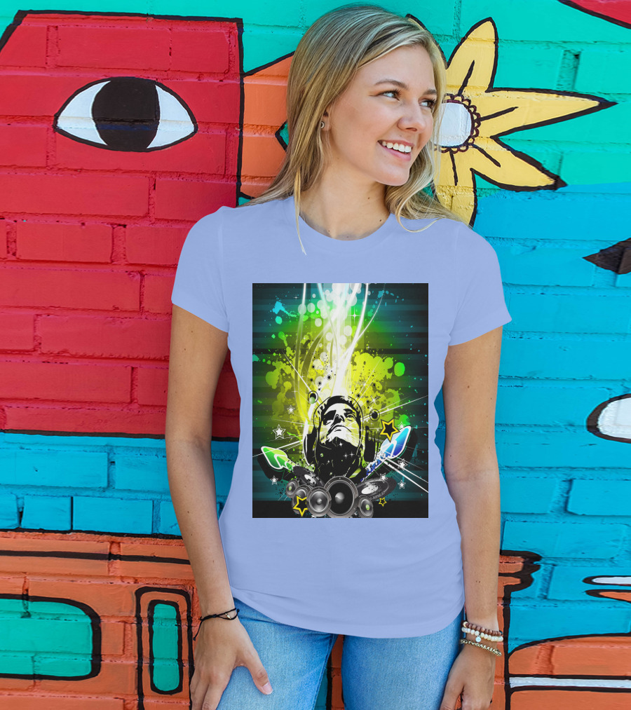 Music So Cool Vibrant Headphones DJ Speaker Blast T-Shirt