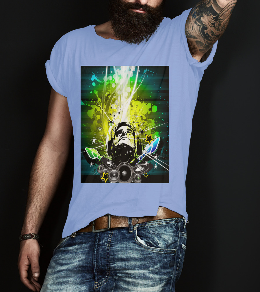Music So Cool Vibrant Headphones DJ Speaker Blast T-Shirt