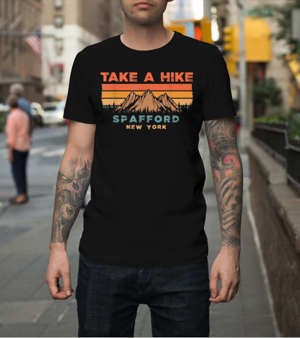 Shirt: Take A Hike Spafford New York Vintage Mountain Scene T-Shirt Take A Hike Spafford New York Vintage Mountain Scene T-Shirt