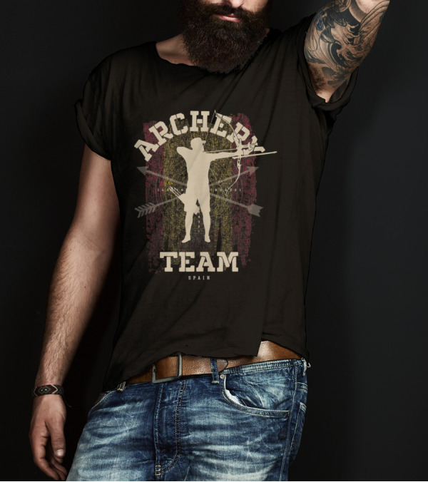 Spain Archery Team Bow Sports Spanish Flag T-Shirt
