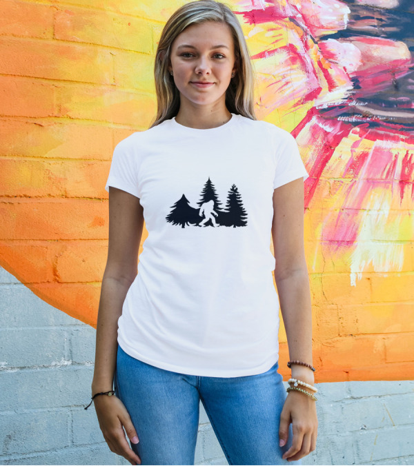 Bigfoot Silhouette Forest Legend T-Shirt