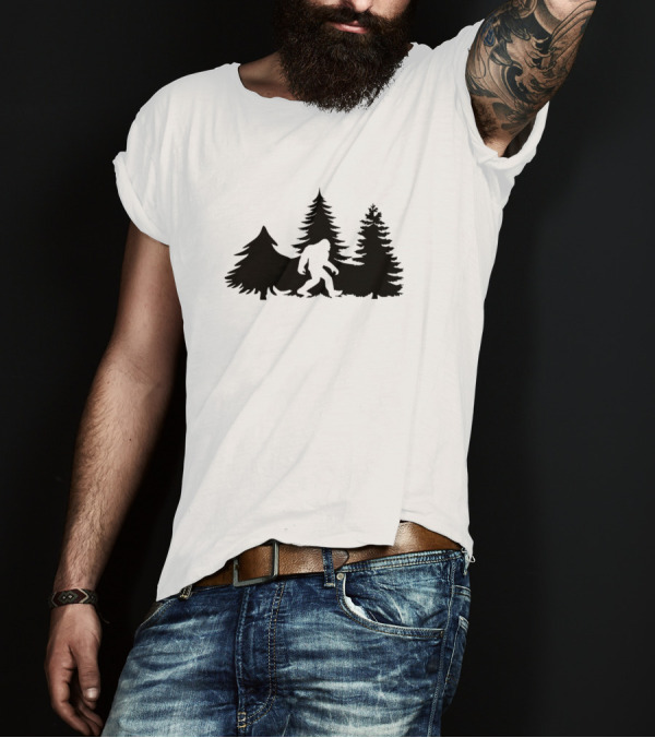 Bigfoot Silhouette Forest Legend T-Shirt