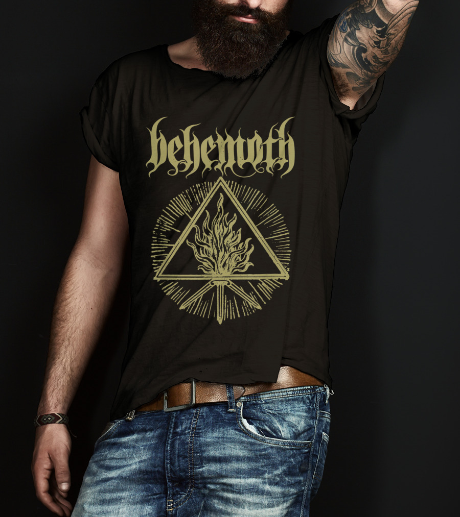 Behemoth Sigil Triangular Flame Symbol Official Merch T-Shirt
