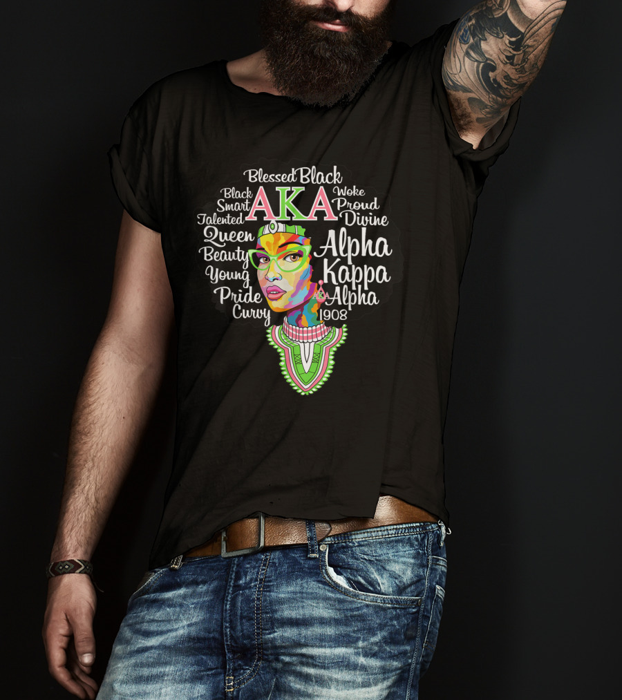 AKA Alpha Kappa Alpha Sorority Black Beauty Queen Pride 1908 T-Shirt