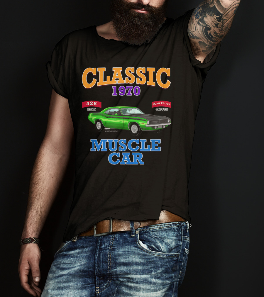 Classic 1970 Muscle Car 426 Hemi Blow Proof Clutch T-Shirt