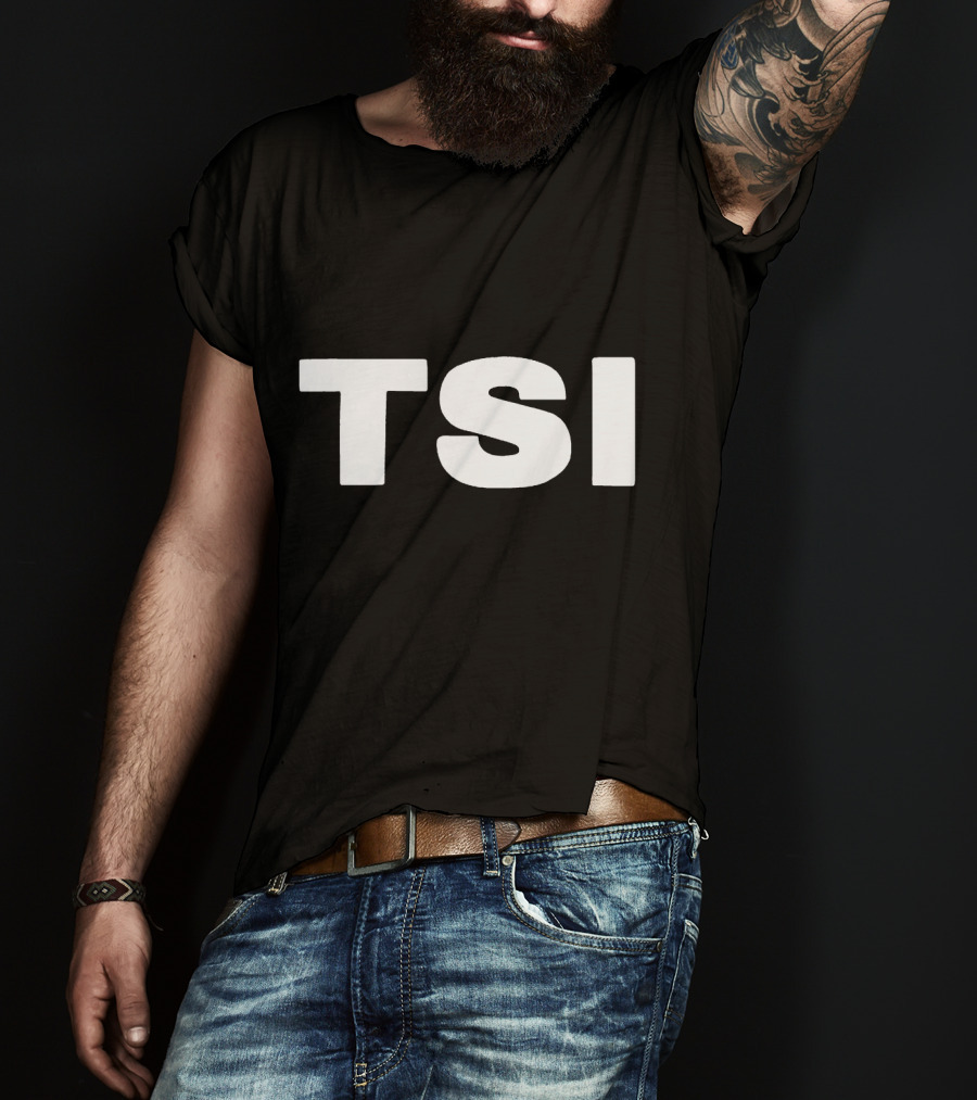 TSI Bold White Text On Minimalist Background T-Shirt