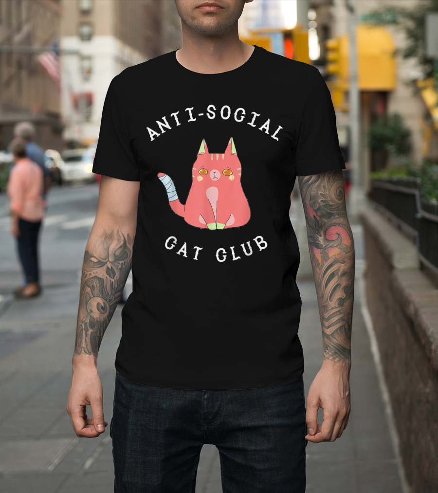 Anti Social Cat Club Kawaii Neko Cat T-Shirt