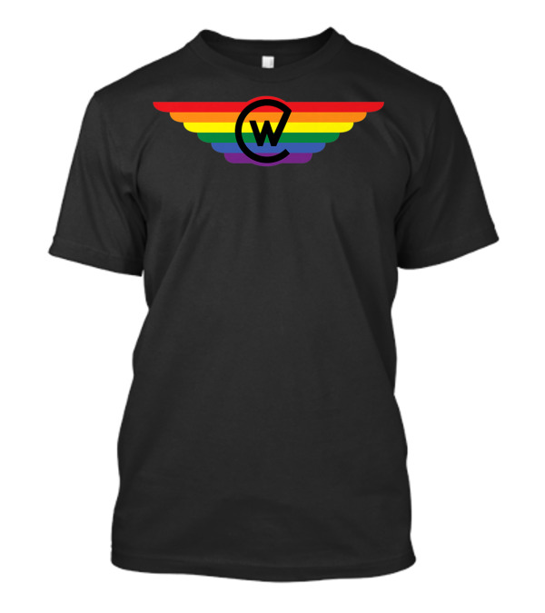 Wednesday Club Pride Rainbow Logo Wings T-Shirt