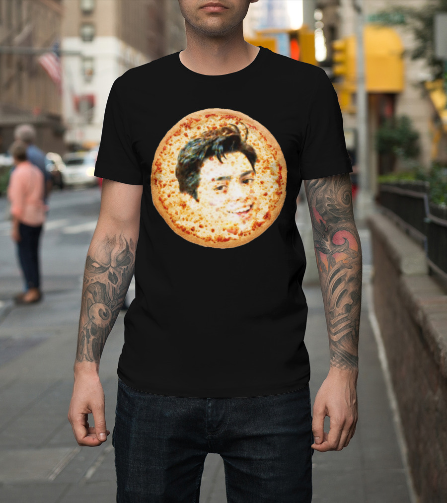 Peters Day Off Cheesy Pizza Face Image T-Shirt