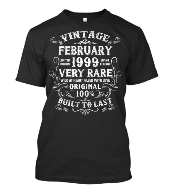 VINTAGE FEBRUARY 1999 VERY RARE LIVING LEGEND WILD AT HEART FILLED WITH LOVE ORIGINAL 100% BUILT TO LAST T-Shirt