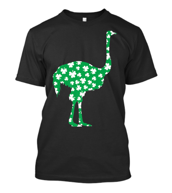 Ostrich St Patrick's Day Clover Pet Lovers T-Shirt