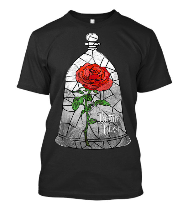 Disney Beauty And The Beast Stained Glass Rose T-Shirt