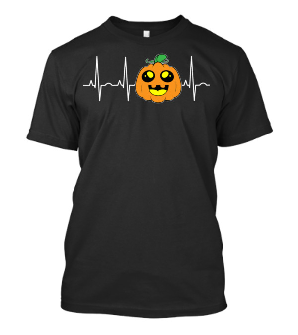 Heartbeat Pumpkin Halloween Cute Pumpkin T-Shirt
