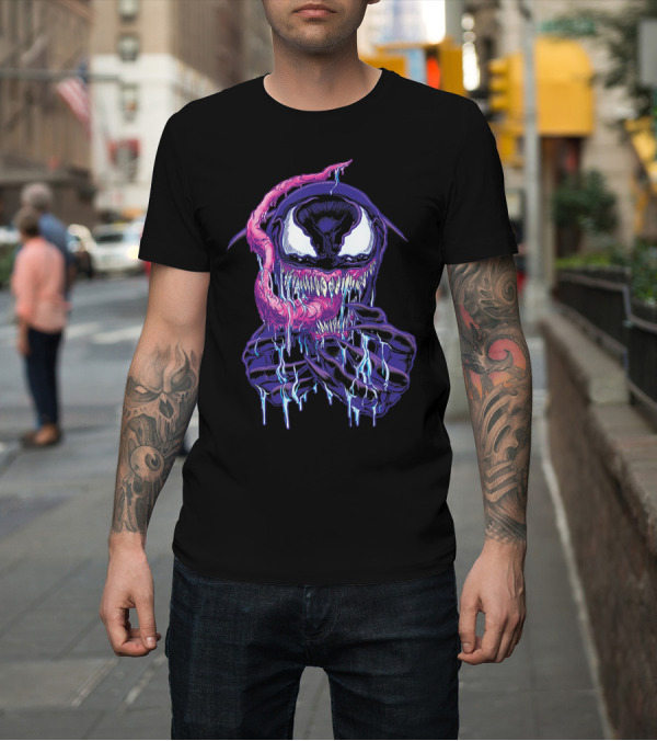 Shirt: Marvel Venom We Are Tongue Claws Close Up T-Shirt Marvel Venom We Are Tongue Claws Close Up T-Shirt
