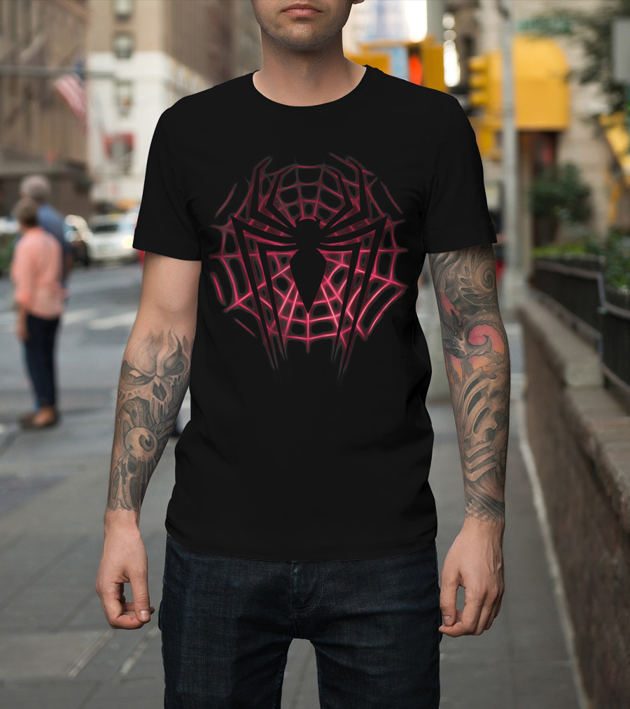 Spider Man Web Glow Red Spider T-Shirt