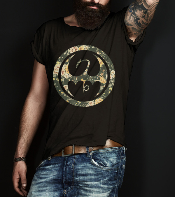 Marvel Iron Fist Dragon Floral Hawaiian Emblem T-Shirt