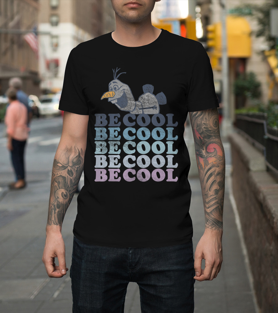 Disney Frozen 2 Olaf Be Cool Word Stack T-Shirt