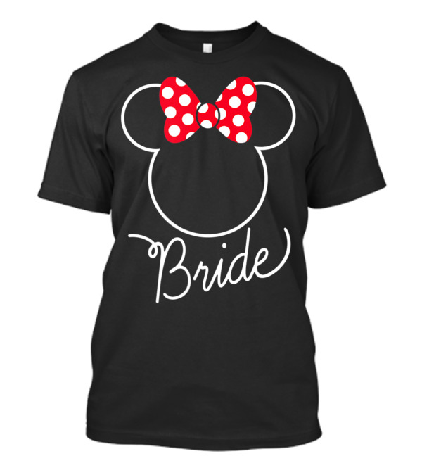 Disney Minnie Mouse Bow Bride Wedding Bride T-Shirt