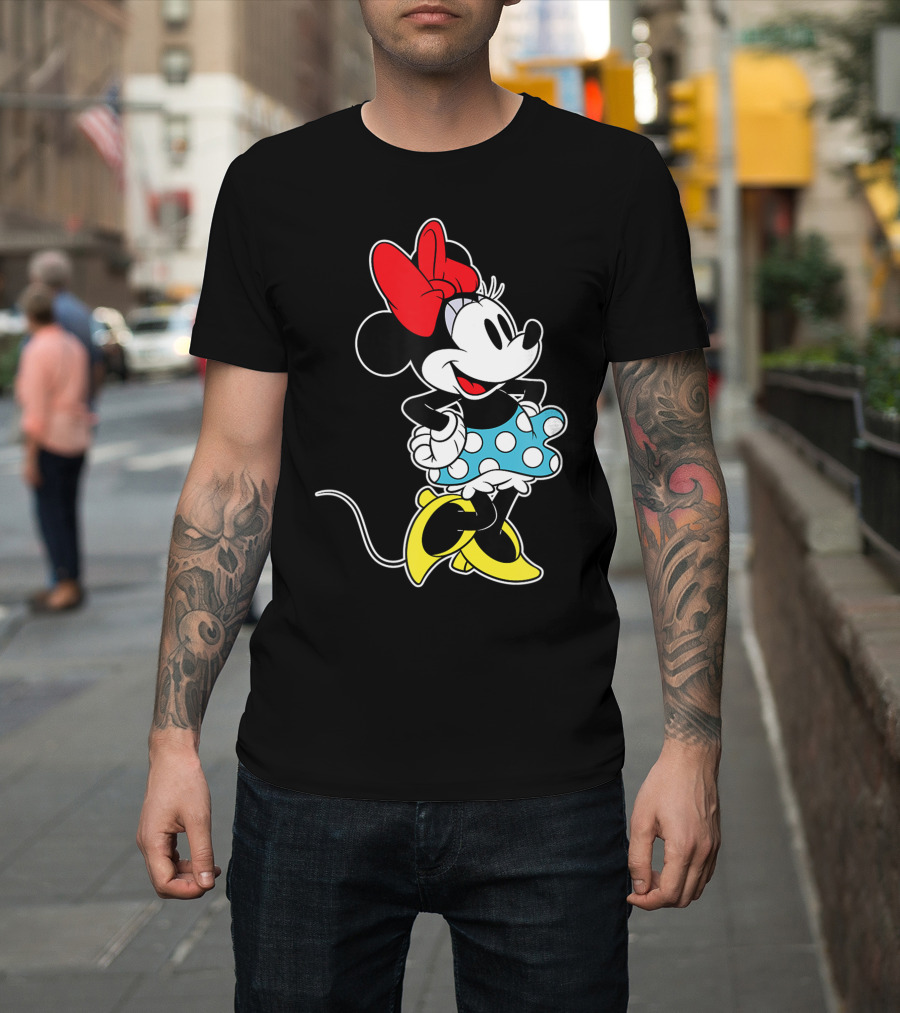 Disney Minnie Mouse Classic Polka Dot Skirt Hands On Hips Pose T-Shirt