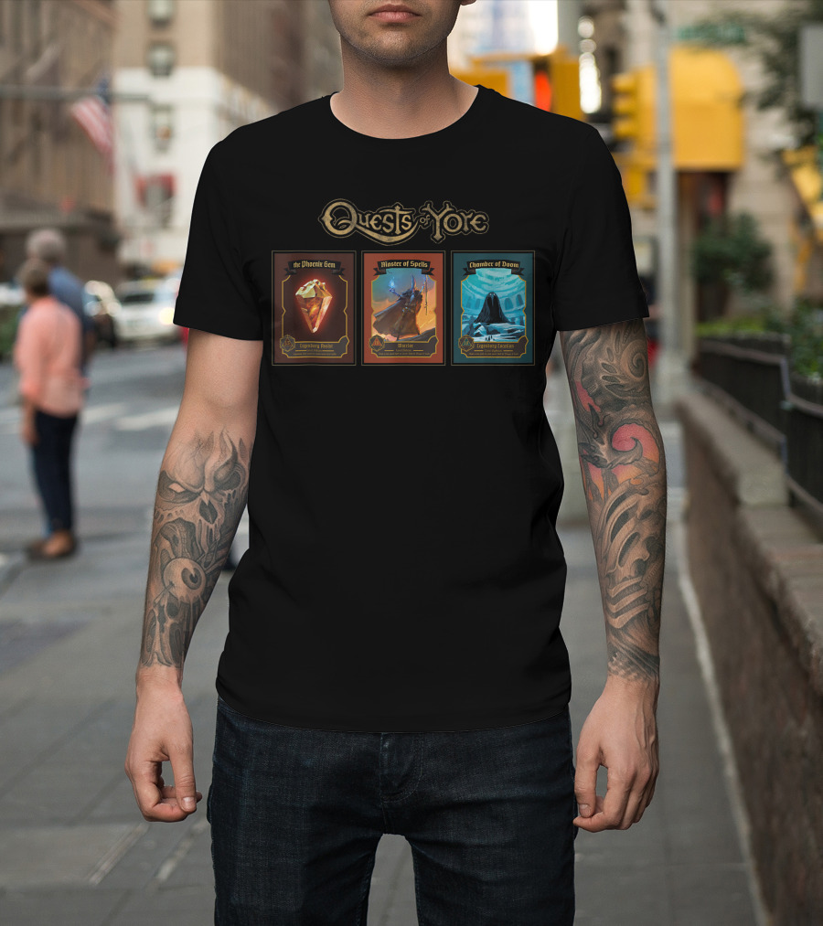 Quests Of Yore The Phoenix Gem Master Of Spells Chamber Of Doom Legendary Enemies Cards T-Shirt