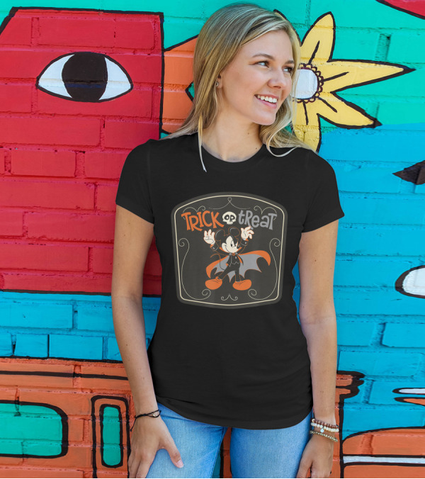 Disney Mickey Mouse Vampire Trick Or Treat Halloween T-Shirt