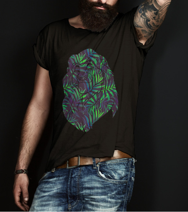 Disney Lion King Mufasa Tropical Leaf T-Shirt