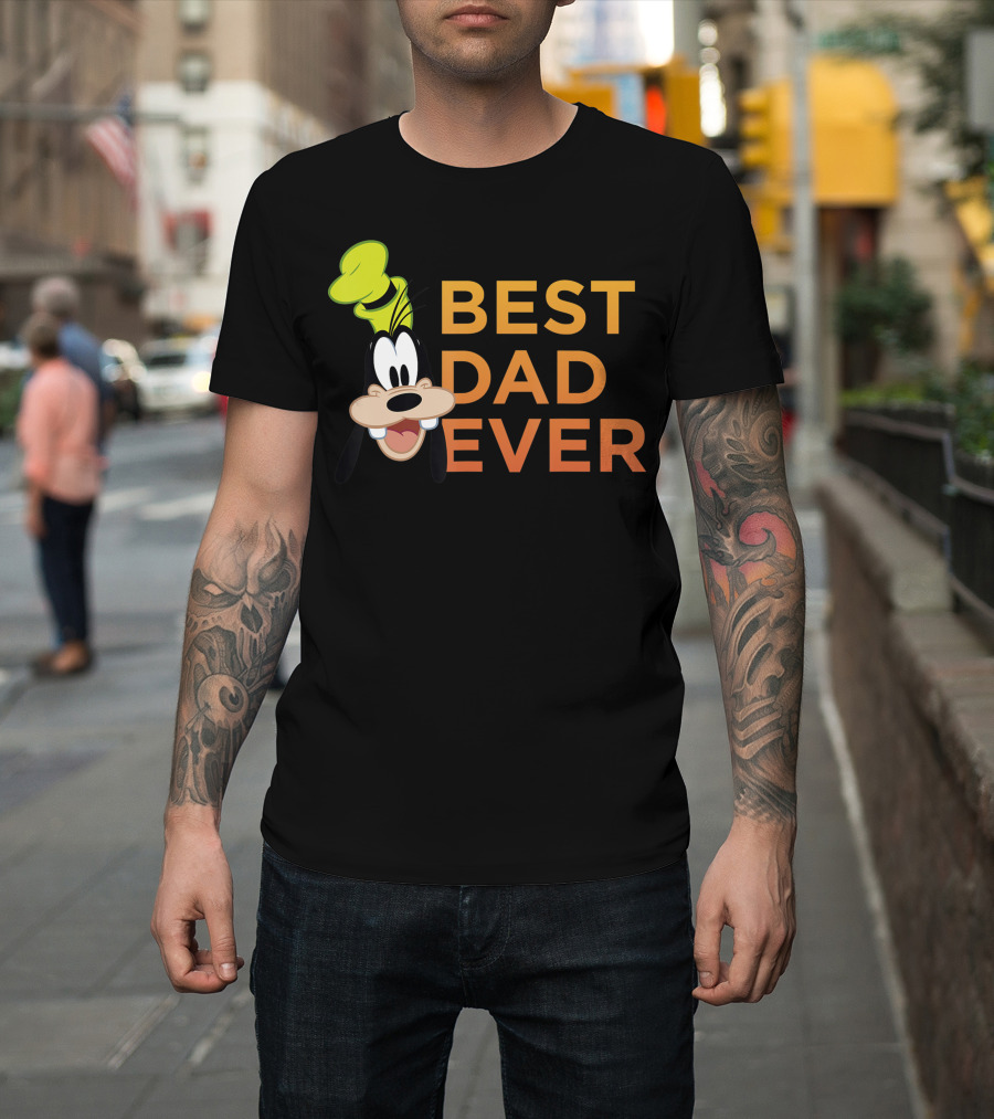 Disney Goofy Best Dad Ever Mens Mickey And Friends T-Shirt