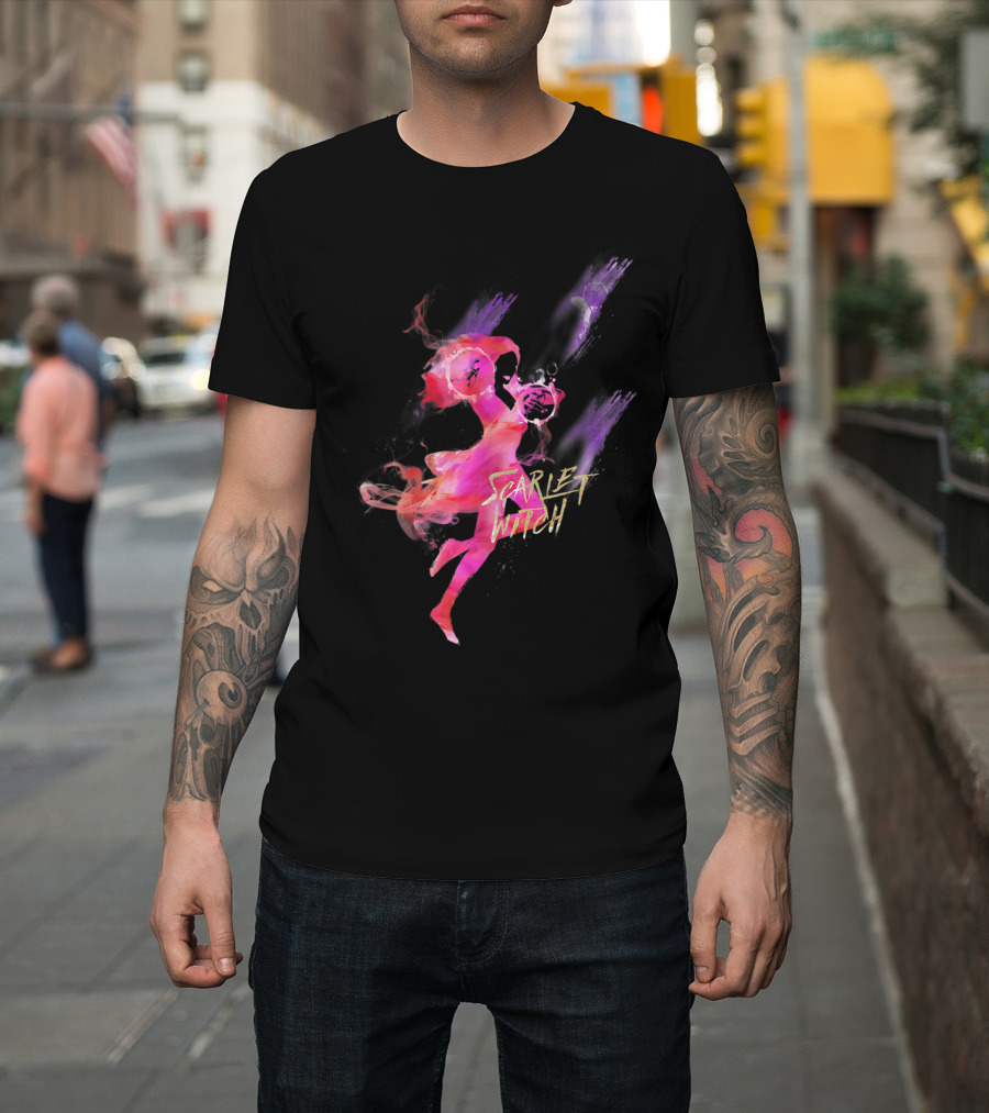 Scarlet Witch Watercolor Marvel T-Shirt