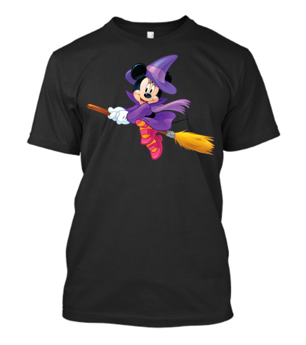 Disney Halloween Minnie Witch Broomstick Magic T-Shirt