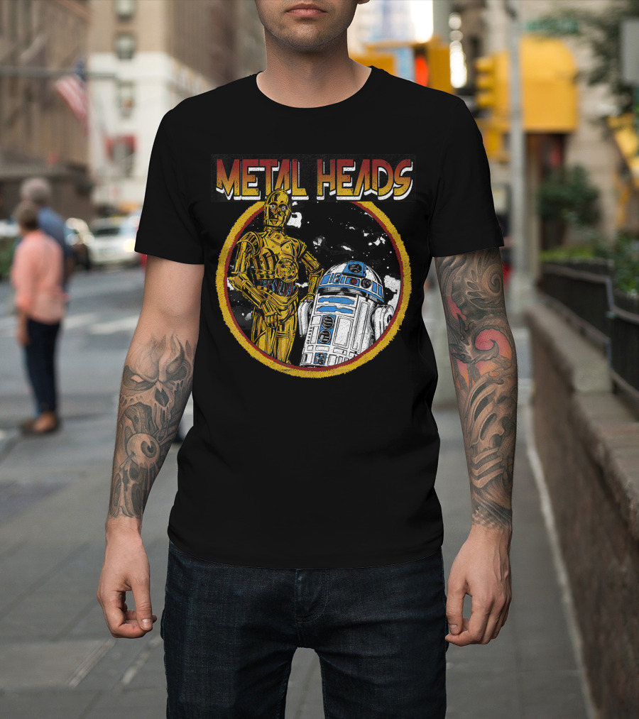 Metal Heads Star Wars R2-D2 C-3PO Circle T-Shirt