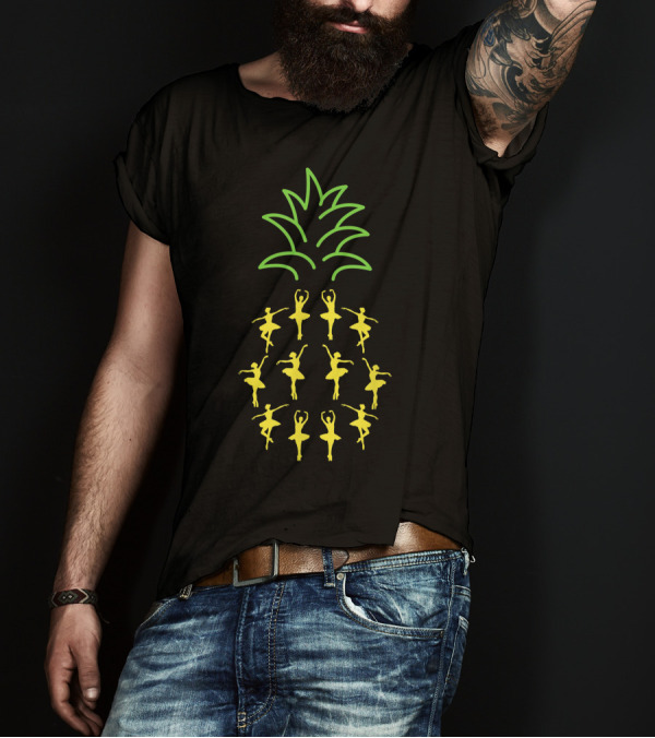 Pineapple Ballet Dancer Arrangement Ballerina Ballet Dancer T-Shirt