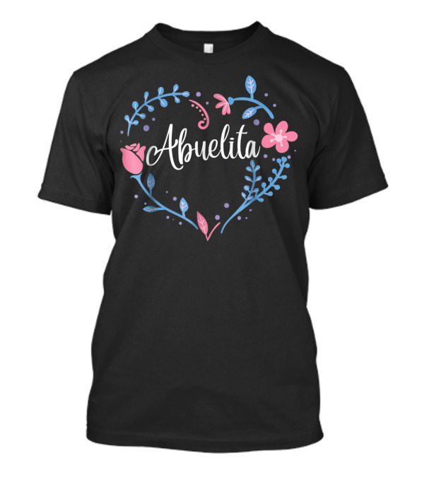 Abuelita Heart Floral Design Grandma Christmas Birthday T-Shirt