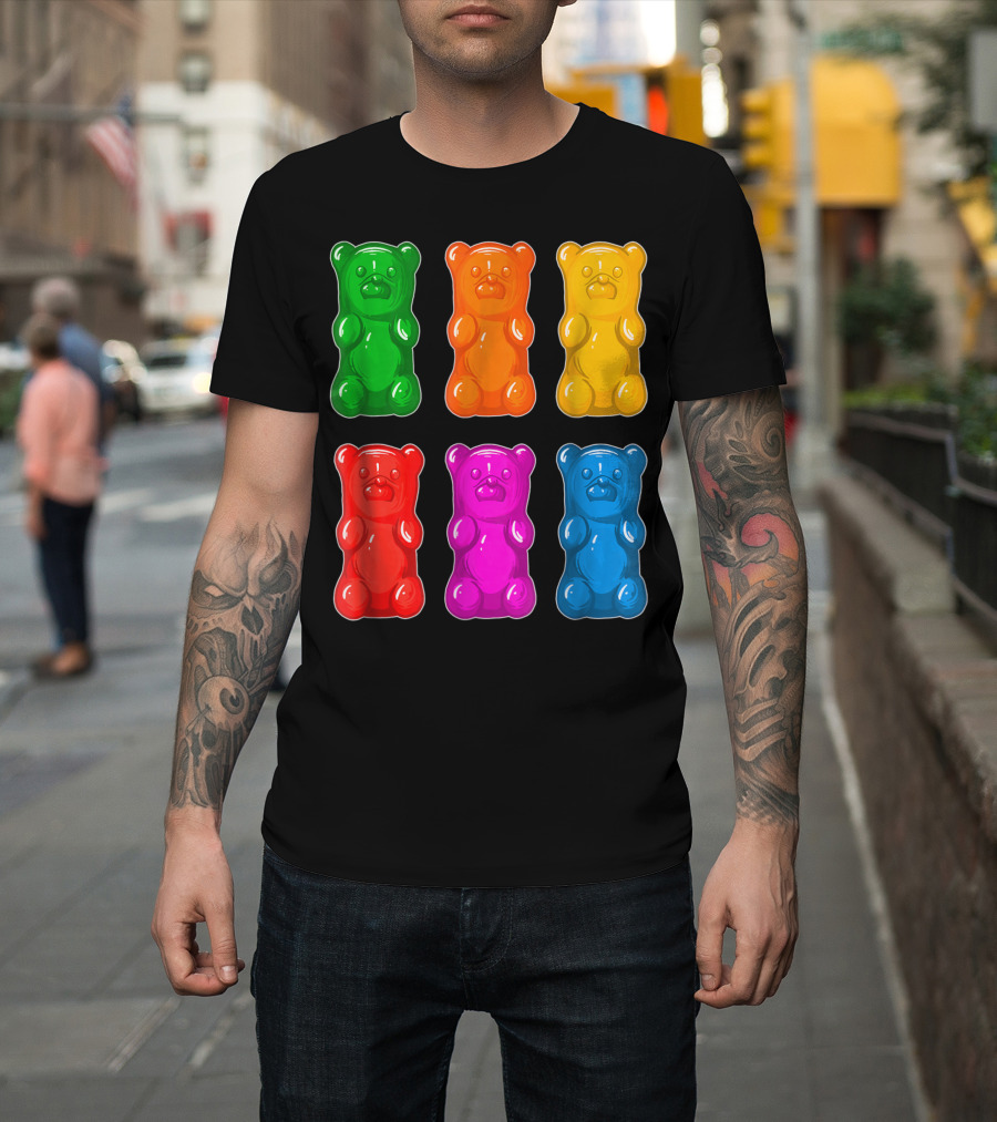Gummy Bears Colorful Six-Pack T-Shirt