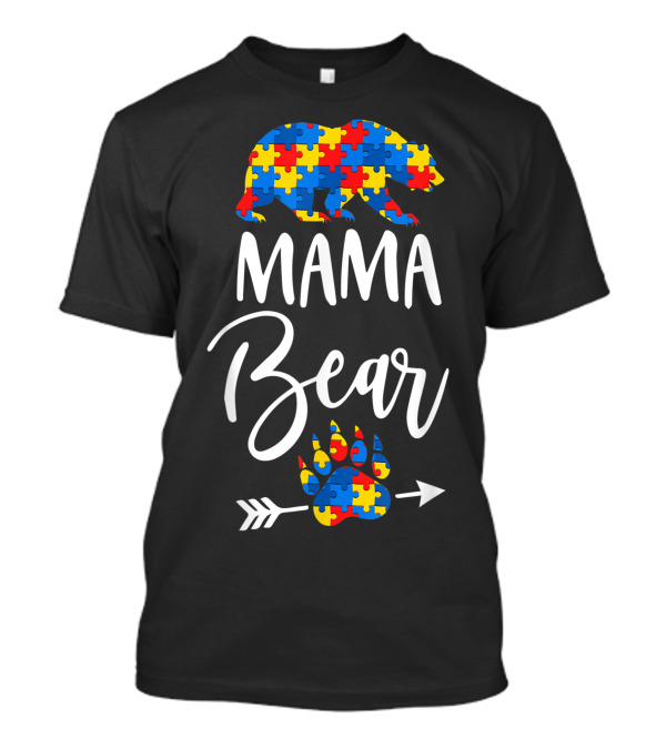 Mama Bear Autism Support Puzzle T-Shirt