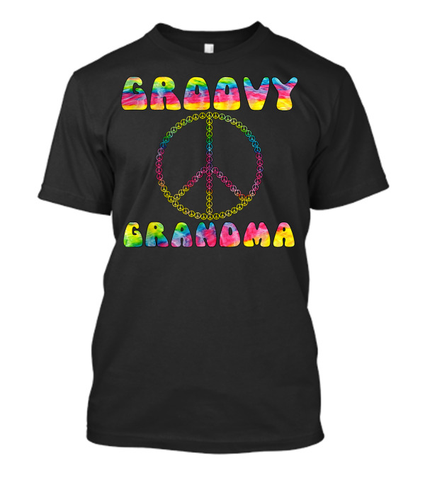 Groovy Grandma Colorful Tie Dye Peace T-Shirt