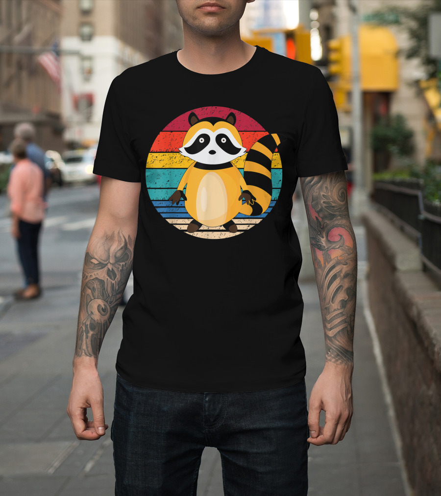 Raccoon Style 4E Retro Stripes T-Shirt