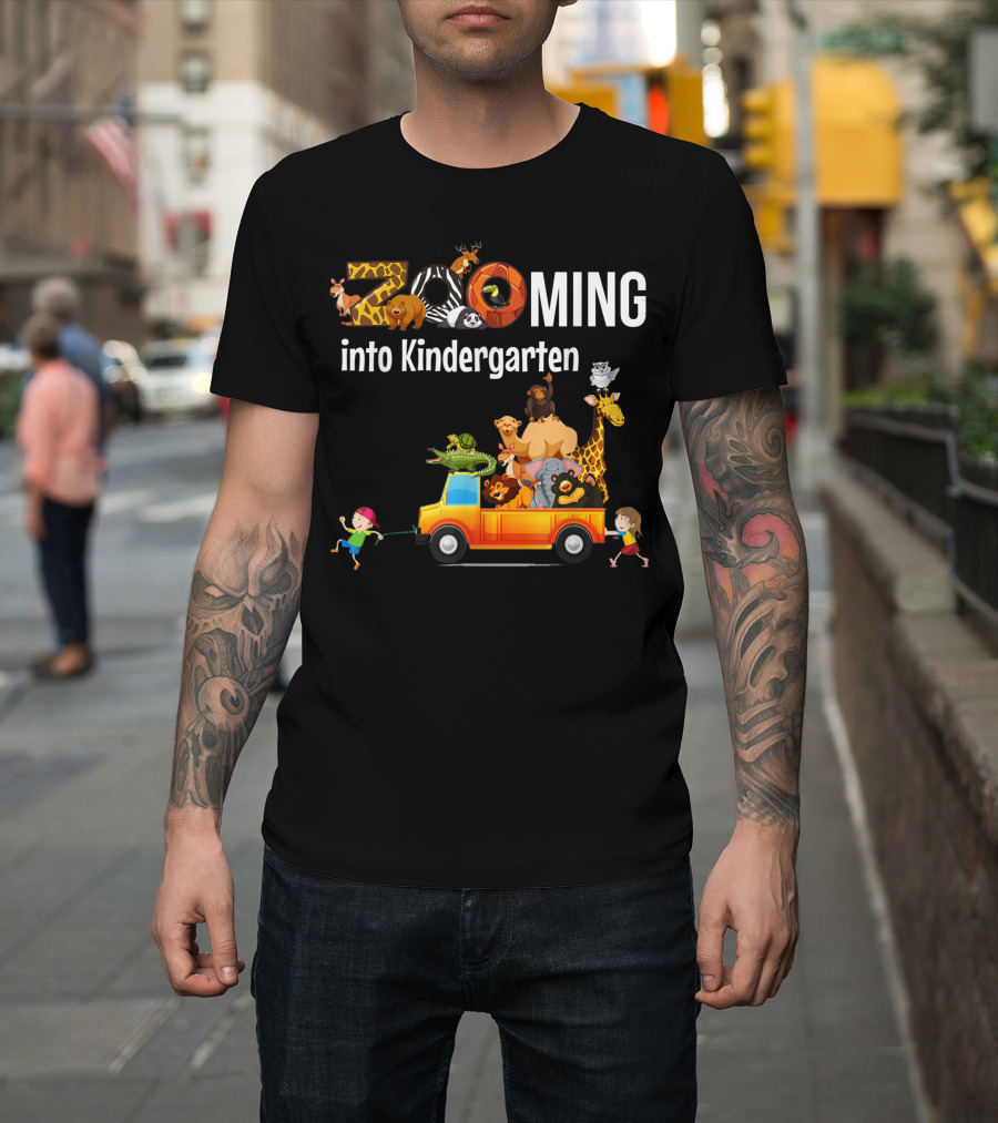 ZOOming Into Kindergarten Back To School Zoo Adventure T-Shirt