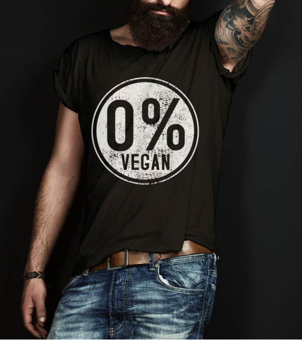 0% Vegan Anti Vegan Non Vegetarian Bbq Meat Eater T-Shirt