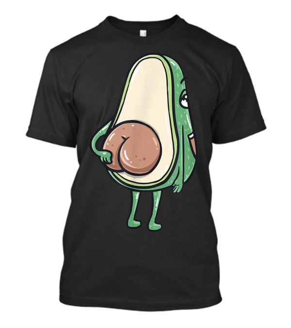 Avocado Butt Cute Vegan Character T-Shirt