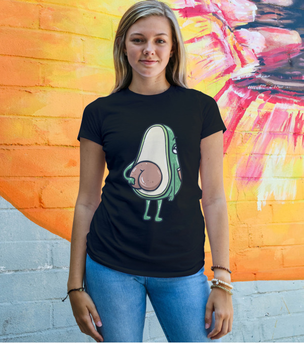 Avocado Butt Cute Vegan Character T-Shirt