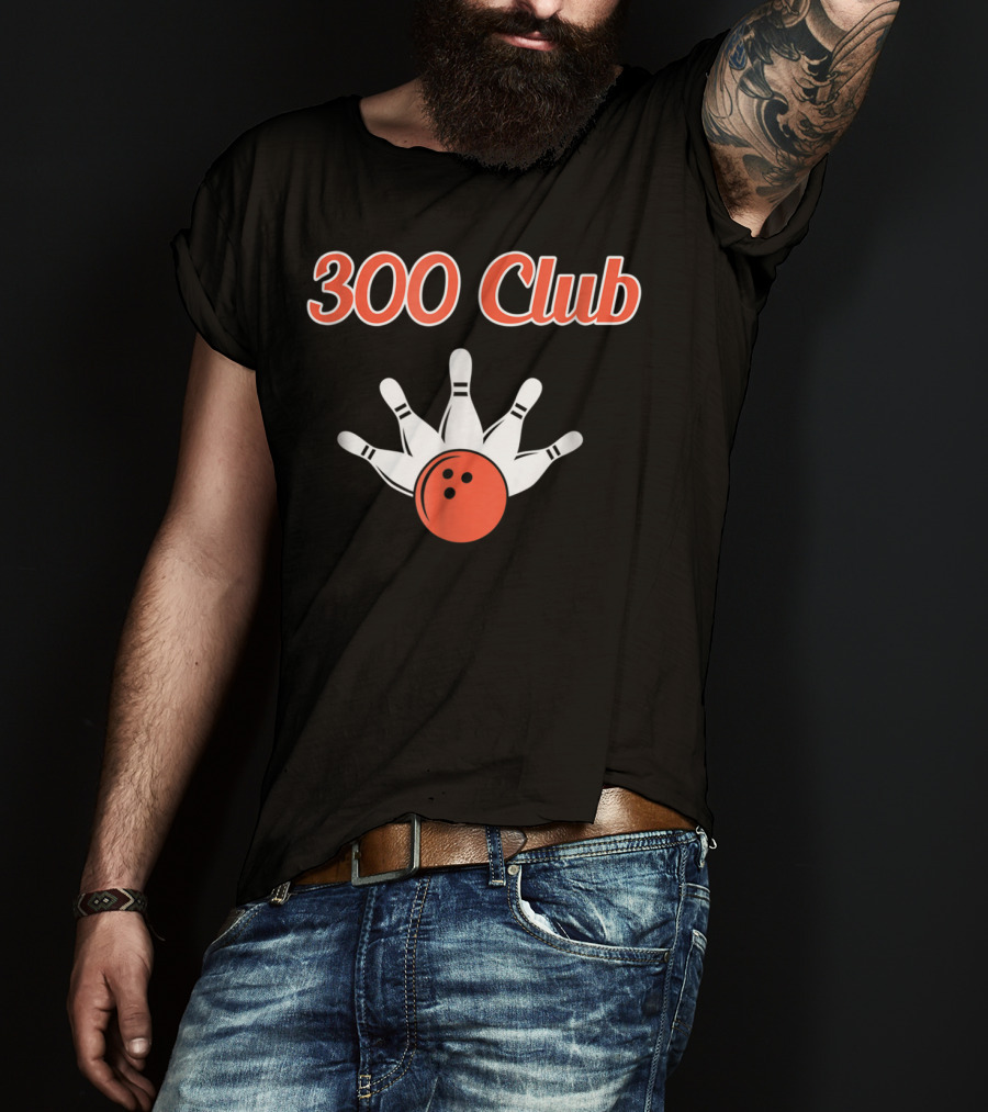 300 Club Bowling Perfect Game Achievement T-Shirt