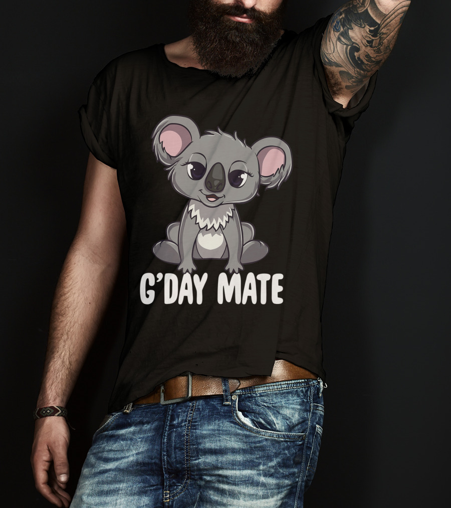 G'Day Mate Cute Kawaii Koala Australia T-Shirt