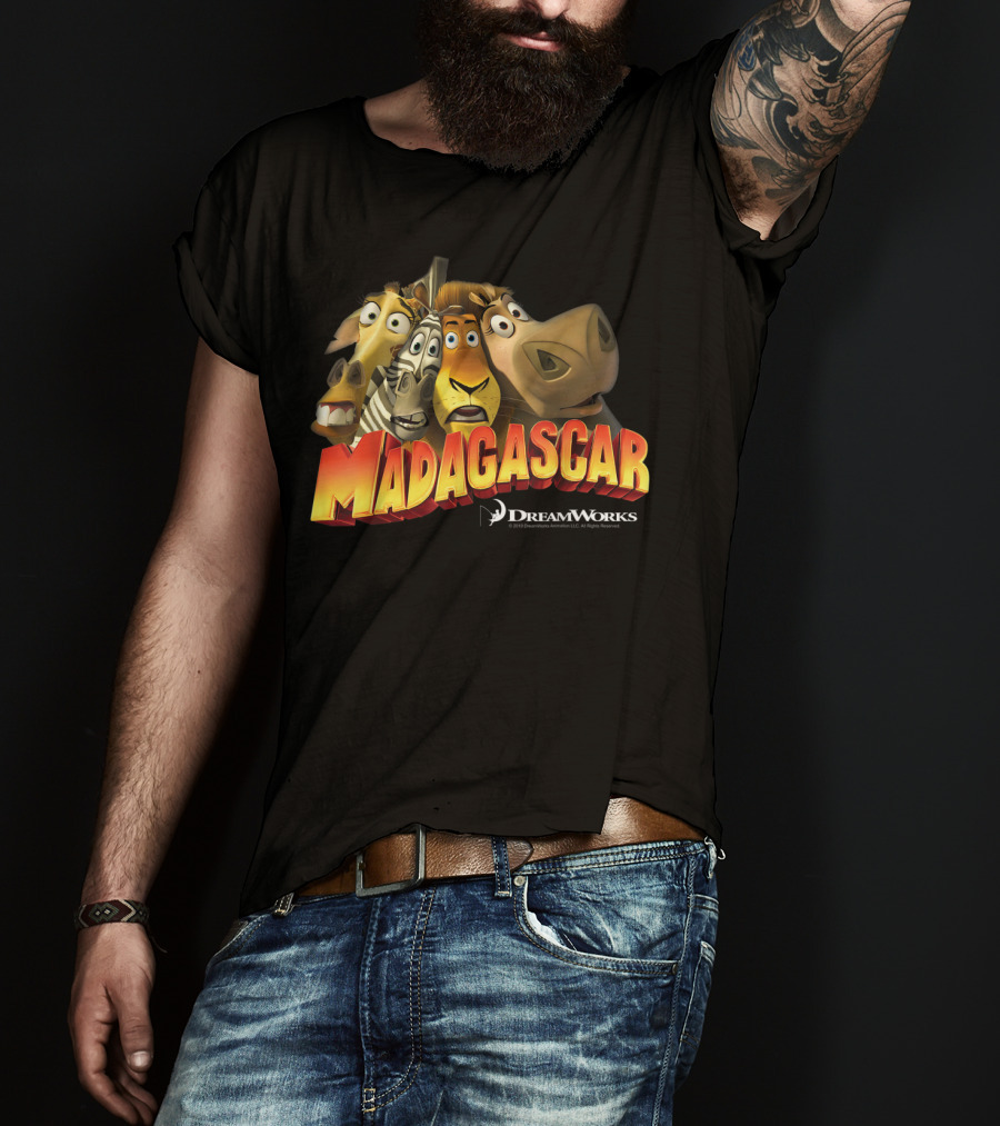 DreamWorks Madagascar Movie Characters Group Shot T-Shirt