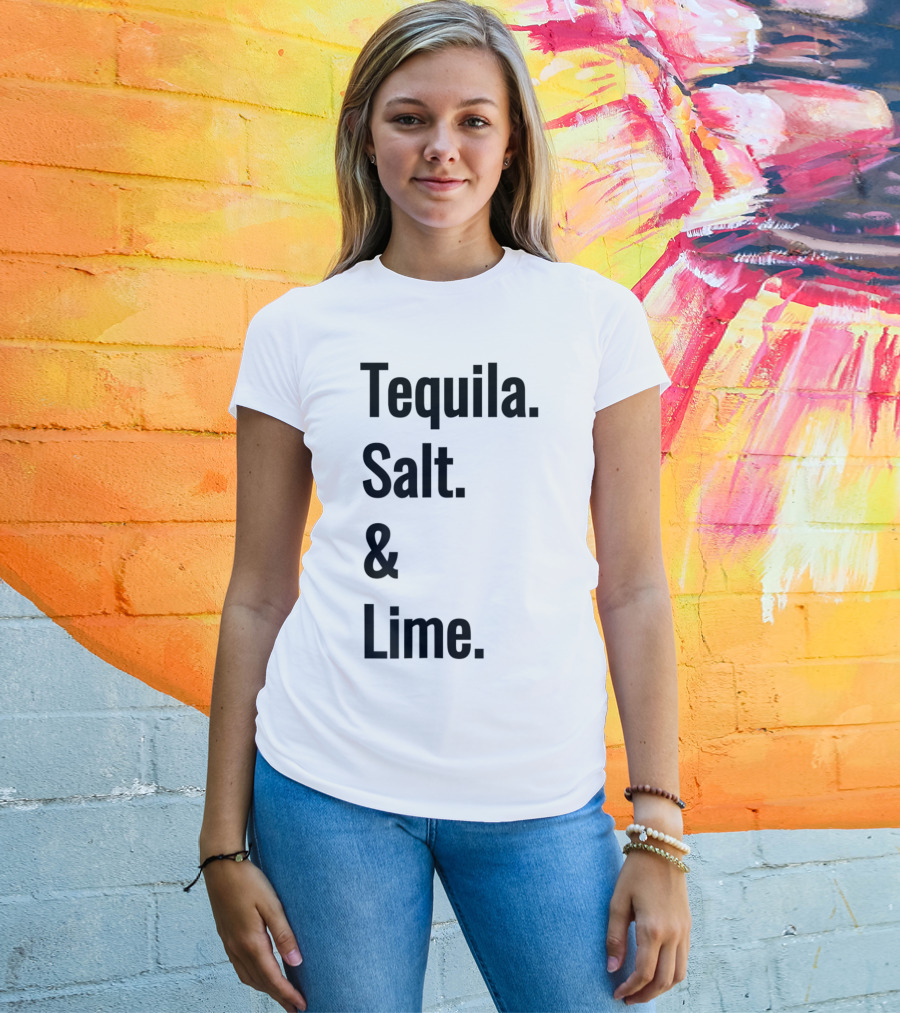 Tequila Salt And Lime Mexican Fiesta Outfit Drinker T-Shirt